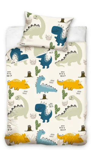 Dinosaurus dekbedovertrek - Multicolor - 100 x 135 cm