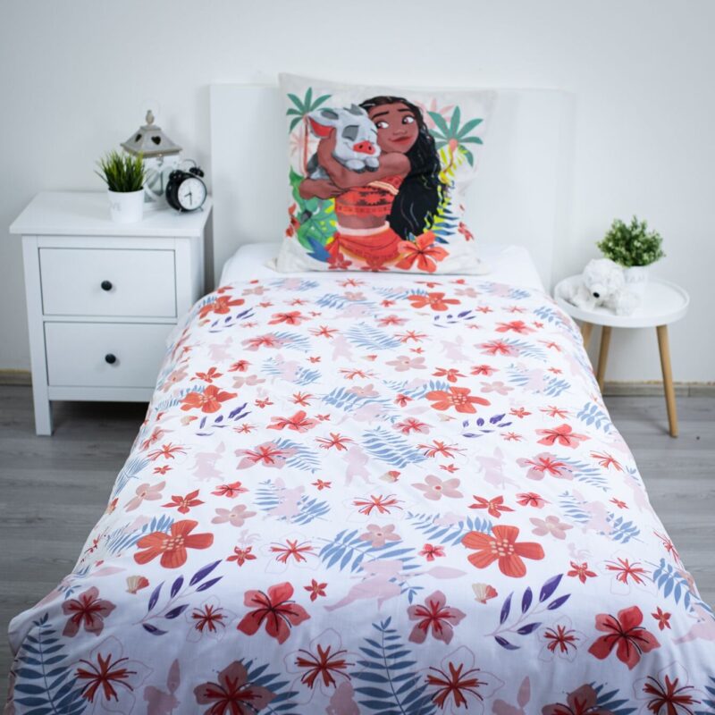 100% katoen dekbedset van Disney Vaiana in 140 x 200 cm - kussensloop 70 x 90 cm