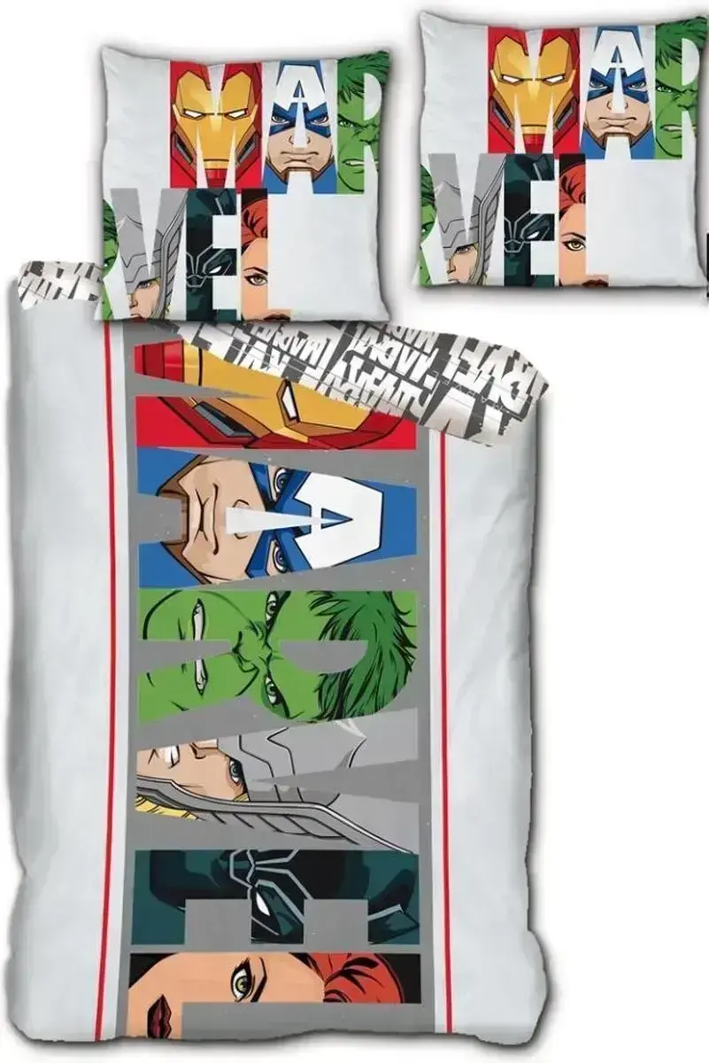 Marvel Avengers dekbedovertrek Avengers - Multicolor - 140 x 200 cm - 100% Polyester