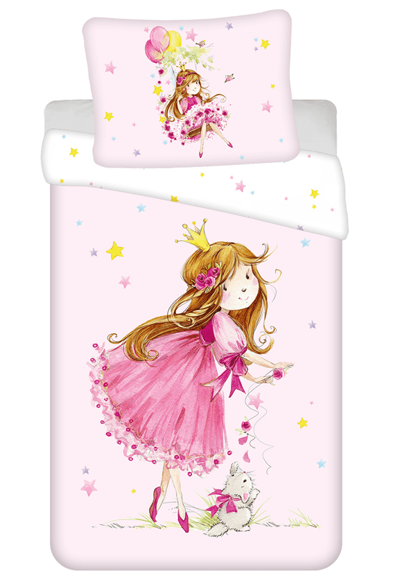 Fairy dekbedovertrek roze - Roze - 140 x 200 cm - 100% katoen