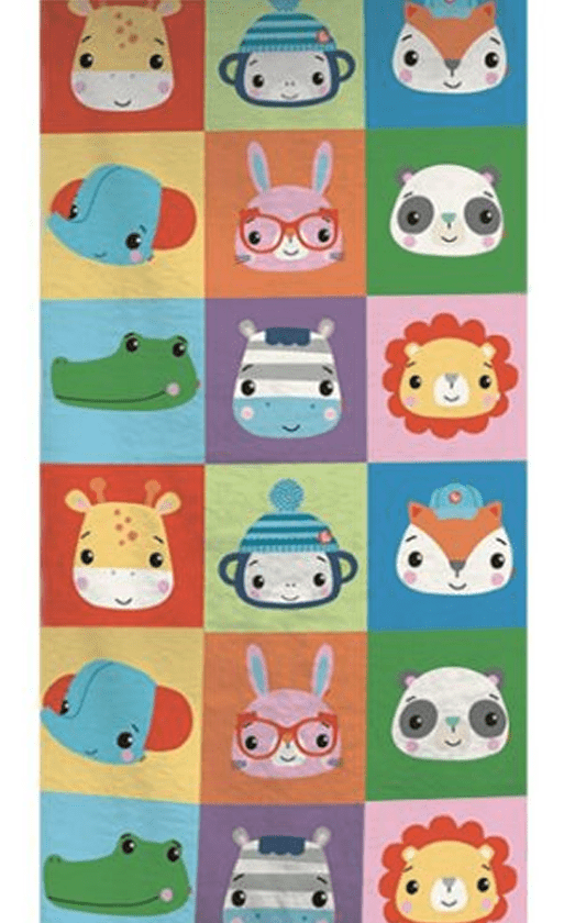 Fisher Price strandlaken Animals 70 x 140 cm - 70 x 140 cm - 100% katoen