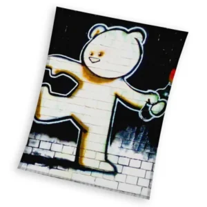 Sweet Home plaid graffiti beer 150 x 200 cm - Multicolor - 150 x 200 cm - 100% Polyester