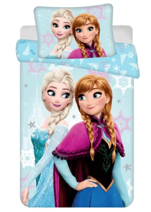 Disney Frozen dekbedovertrek Sisters - Blauw - 100 x 135 cm - Katoen
