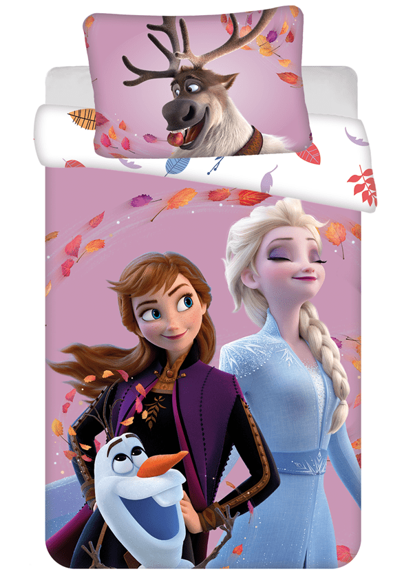 Disney Frozen dekbedovertrek Wind - Paars - 100 x 135 cm - Katoen