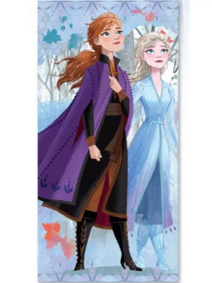 Disney Frozen strandlaken Leaves 70 x 140 cm - Multicolor - 70 x 140 cm - 100% katoen