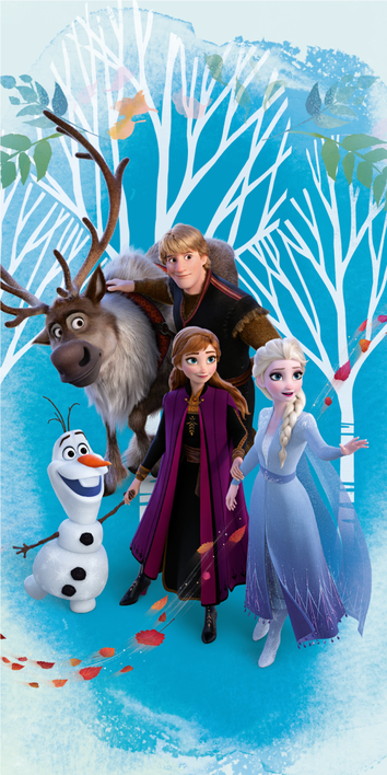 Disney Frozen strandlaken 70 x 140 cm - Multicolor - 70 x 140 cm - 100% katoen