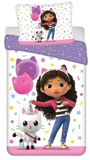 Gabby's Dollhouse dekbedovertrek balloon - Multicolor - 140 x 200 cm - Katoen