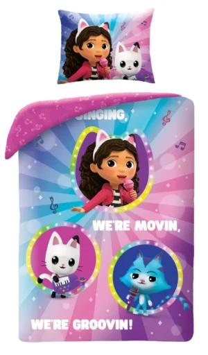 Gabby's Dollhouse dekbedovertrek grooving - Multicolor - 140 x 200 cm