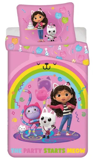Gabby's Dollhouse dekbedovertrek Rainbow - Multicolor - 140 x 200 cm - Polyester