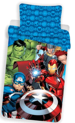 Marvel Avengers dekbedovertrek Glow in the dark - Multicolor - 140 x 200 cm - 100% katoen