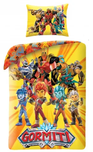 Gormiti dekbedovertrek Super Hero's 140 x 200 cm Geel - Geel - 140 x 200 cm - 100% katoen