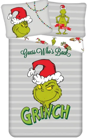 Grinch dekbedovertrek 140 x 200 cm - 140 x 200 cm - 100% katoen