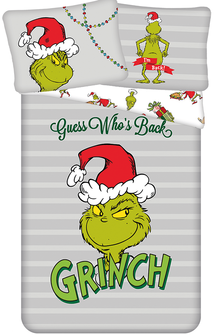 Grinch dekbedovertrek 140 x 200 cm - 140 x 200 cm - 100% katoen