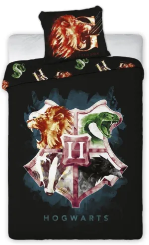 Harry Potter dekbedovertrek - Multicolor - 140 x 200 cm - 100% katoen - kussensloop 70 x 90 cm