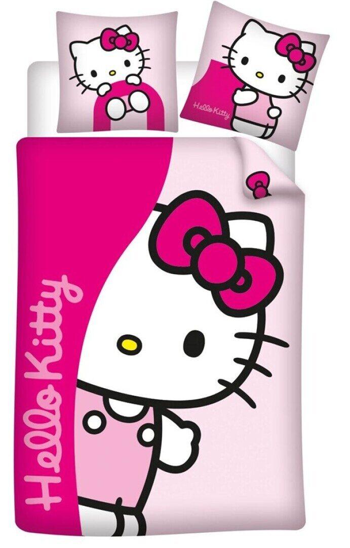Hello Kitty dekbedovertrek Flanel 140 X 200 cm - Roze - 140 x 200 cm - 100% katoen/flanel