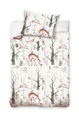 Herten BABY - Sweet Home dekbedovertrek - Blauw - 90 x 120 cm - Katoen