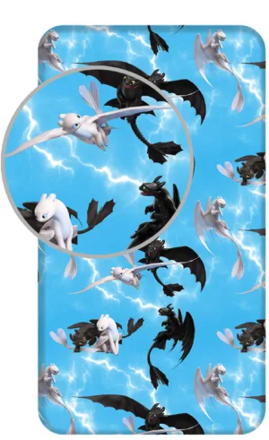 Hoe tem je een Draak hoeslaken Flying Dragons - Blauw - 100% katoen