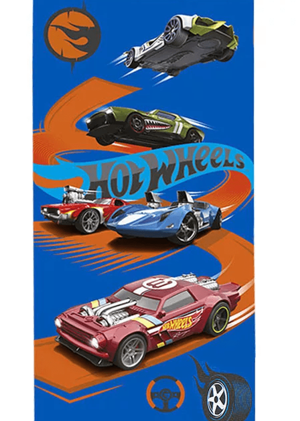 Hot Wheels strandlaken racing 70 x 140 cm - Multicolor - 70 x 140 cm - 100% katoen