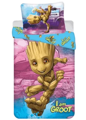 I am Groot dekbedovertrek 140 x 200 cm - Oranje - 140 x 200 cm - 100% katoen
