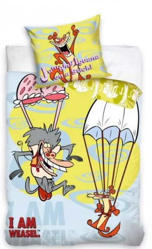 Cartoon Network dekbedovertrek I am weasel 140 x 200 cm - Multicolor - 140 x 200 cm - 100% katoen