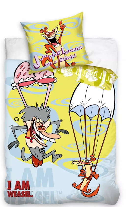 Cartoon Network dekbedovertrek I am weasel 140 x 200 cm - Multicolor - 140 x 200 cm - 100% katoen