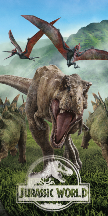 Jurassic World strandlaken Forest 70 x 140 cm - Multicolor - 70 x 140 cm - 100% katoen