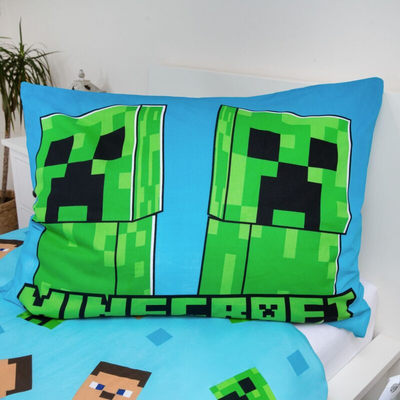 Beddengoed Glow in the dark 140 x 200 cm van Minecraft, Multicolor