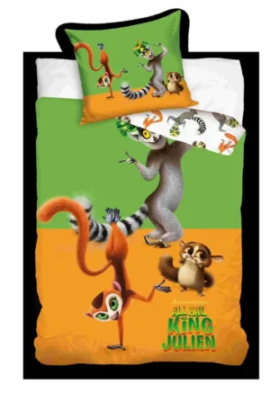 King Julien dekbedovertrek - Multicolor - 140 x 200 cm - 100% katoen