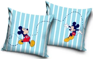 Disney Mickey Mouse sierkussen stripes 40 x 40 cm - Blauw - 40 x 40 cm - 100% Polyester