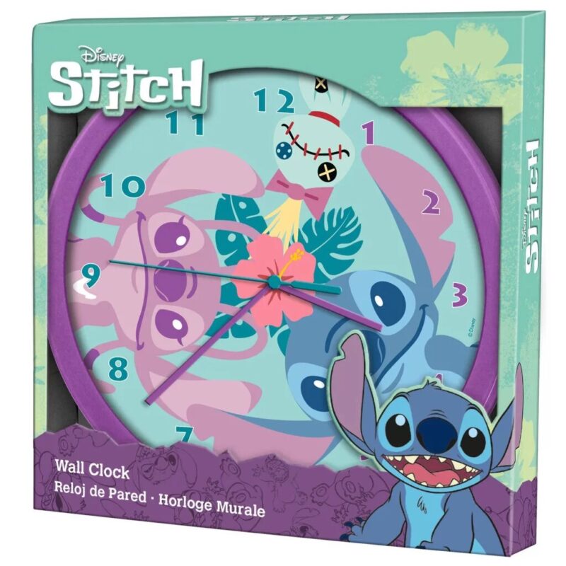 Klok 25 cm van Lilo en Stitch