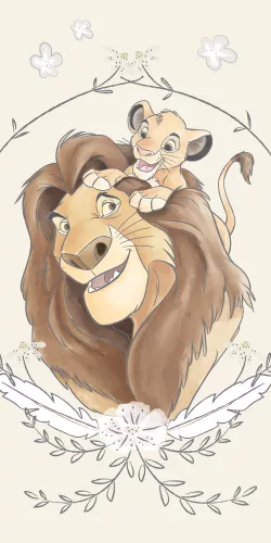 Disney The Lion King strandlaken 70 x 140 cm - Multicolor - 70 x 140 cm - 100% katoen