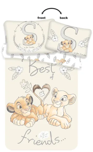 Disney The Lion King dekbedovertrek Best Friends - Geel - 100 x 135 cm - Katoen
