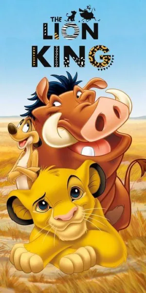 Disney The Lion King strandlaken Timon en Pumba 70 x 140 cm - Multicolor - 70 x 140 cm - 100% katoen