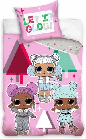 L.O.L Surprise dekbedovertrek Let it glow 140x200 cm - Roze - 140 x 200 cm - 100% katoen