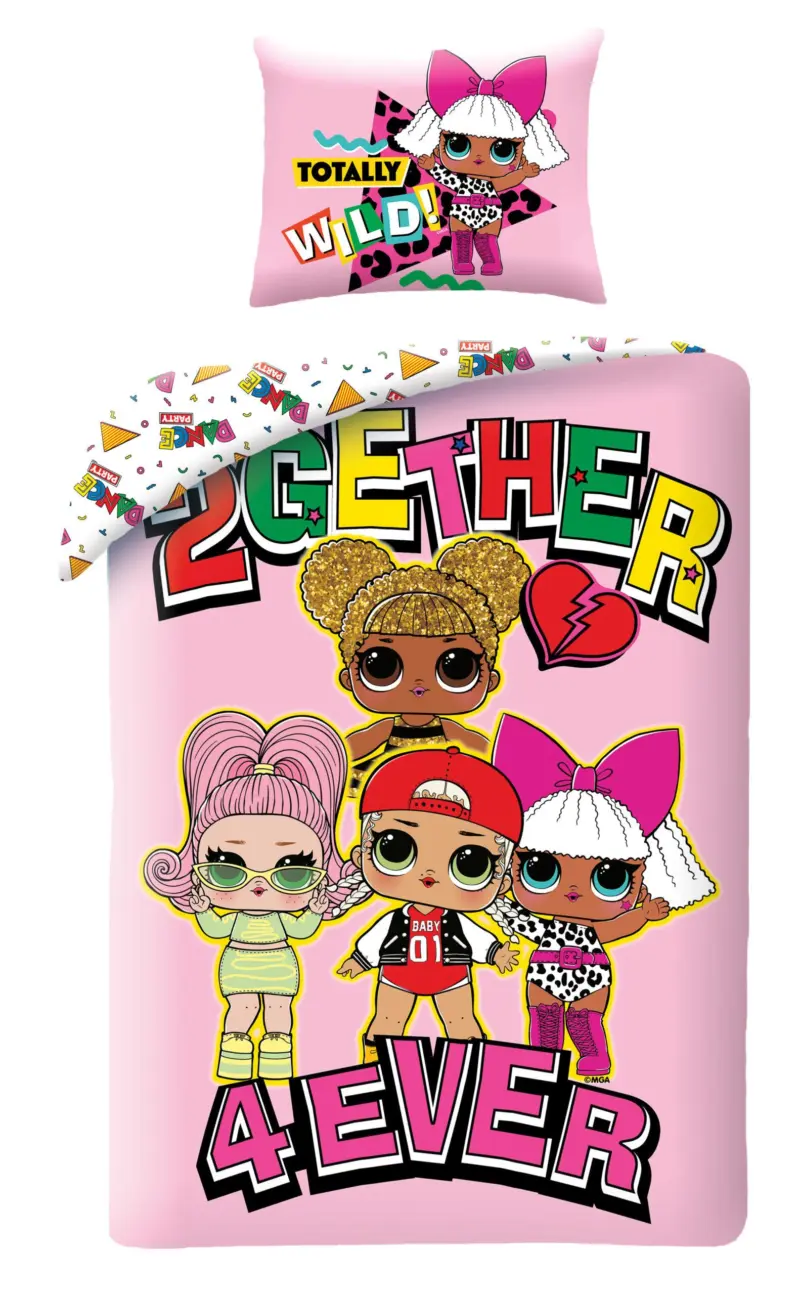 L.O.L Surprise dekbedovertrek 2gether 4ever 140 x 200 cm - Roze - 140 x 200 cm - 100% katoen