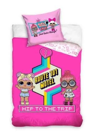 L.O.L Surprise dekbedovertrek Hip To The Trip 140 x 200 cm - Roze - 140 x 200 cm - 100% katoen