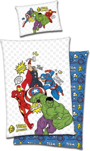 Marvel Avengers dekbedovertrek team - Multicolor - 140 x 200 cm - 100% katoen
