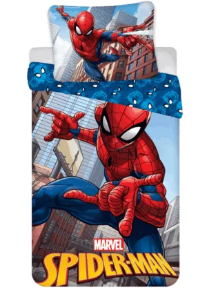 Spiderman dekbedovertrek old school - Multicolor - 140 x 200 cm - 100% katoen