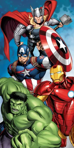 Marvel Avengers strandlaken 70 x 140 cm - Multicolor - 70 x 140 cm - 100% Polyester