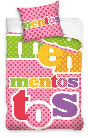 DREAMEE dekbedovertrek Mentos roze 140 x 200 cm - Roze - 140 x 200 cm - 100% katoen