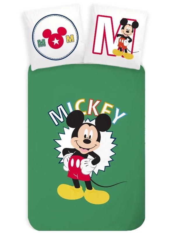 Disney Mickey Mouse dekbedovertrek Groen - Groen - 140 x 200 cm - 100% katoen