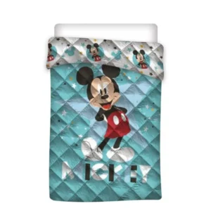 Disney Mickey Mouse sprei 140 x 200 cm polyester - Blauw - 140 x 200 cm - 100% Polyester