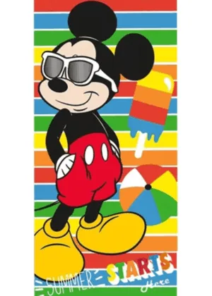 Disney Mickey Mouse strandlaken Summer 70 x 140 cm - Multicolor - 70 x 140 cm - 100% katoen