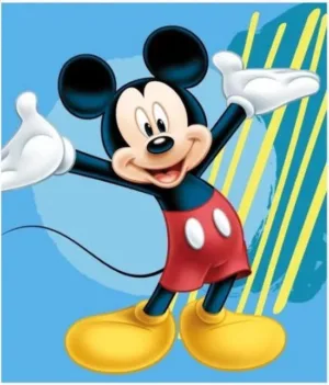 Disney Mickey Mouse plaid 120 x 140 cm - Blauw - 120 x 140 cm - 100% Polyester