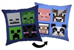 Bad Mobs - Minecraft sierkussen 40X40 cm - Multicolor - 40 x 40 cm - 100% Polyester