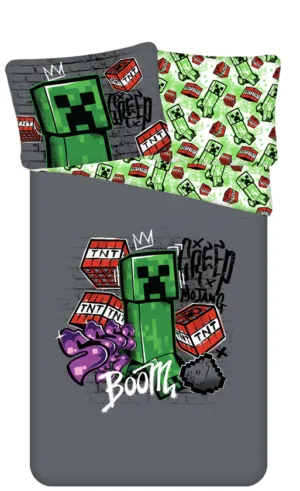 Minecraft dekbedovertrek Metro Art - Multicolor - 140 x 200 cm - 100% katoen