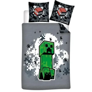 Minecraft dekbedovertrek 140 x 200 cm - Multicolor - 140 x 200 cm - polykatoen