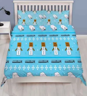 Minecraft dekbedovertrek tweepersoons polarbear 200 x 200 cm - Multicolor - 200 x 200 cm - 100% Polyester