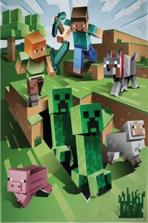 Minecraft plaid hunting - Multicolor - 100 x 150 cm - 100% Polyester
