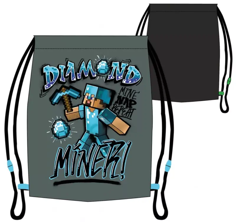 Minecraft tas Diamond miner 32 x 37 cm